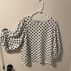 Green Envelope Polka Dot Blouse